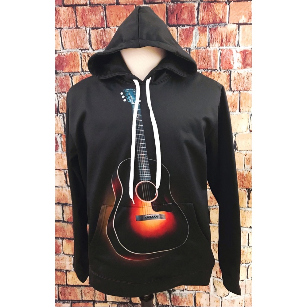 Zootop Bear Guitar Sweatshirt Mens Hoodie Pullover